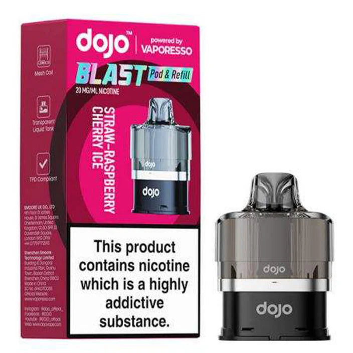 Dojo Blast 6000 Refill Pod Strawberry Raspberry Cherry Ice