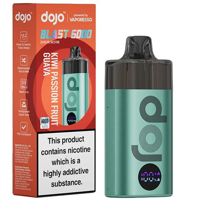 Dojo Blast 6000 Starter Kit Kiwi Passionfruit Guave