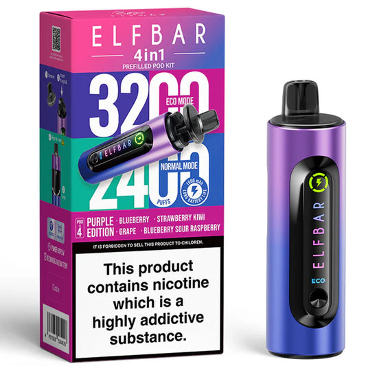 Elfbar 4 in 1 device Purple Edition