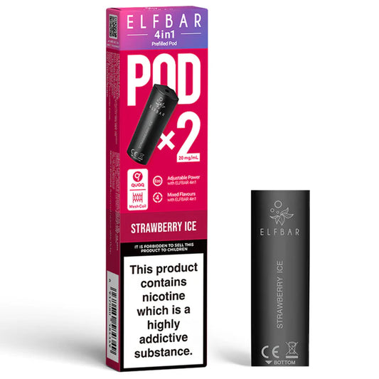 Elfbar 4 in 1 Refill Pod Strawberry Ice