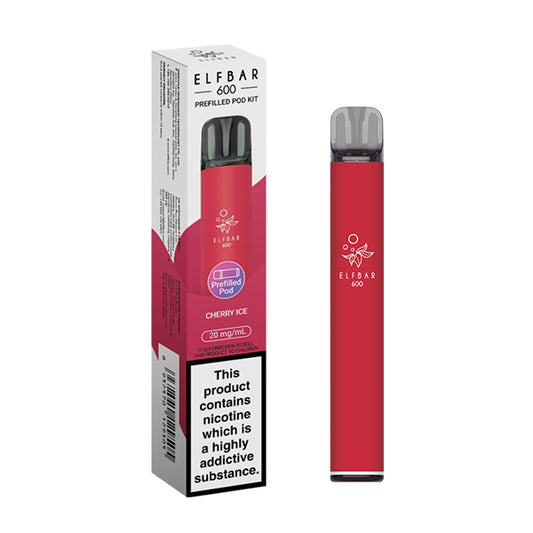 Elf Bar 600 Prefilled Pod Kit Cherry Ice