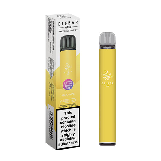 Elf Bar 600 Prefilled Pod Kit Banana Ice