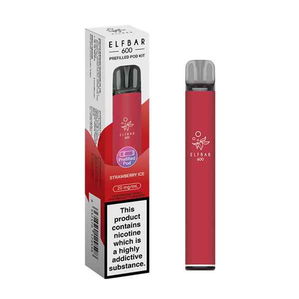 Elf Bar 600 Prefilled Pod Kit Strawberry Ice