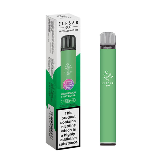 Elf Bar 600 Prefilled Pod Kit Kiwi Passionfruit Guava