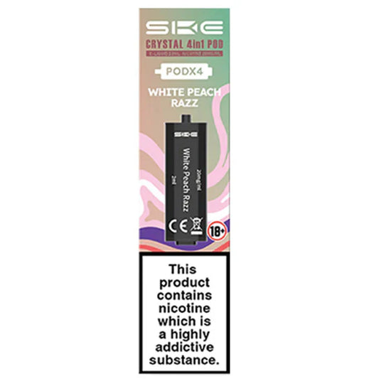 Crystal 4 in 1 pods 4pk White Peach Razz
