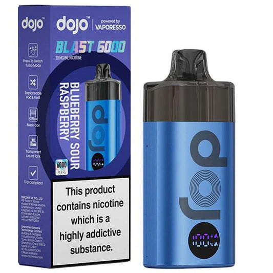 Dojo Blast 6000 Starter Kit Blueberry Sour Raspberry