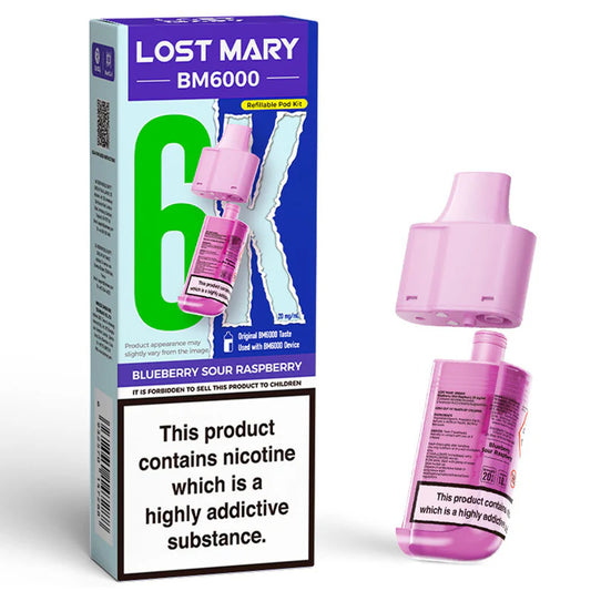 Lost Mary BM6000 Refill Pod Blueberry Sour Raspberry