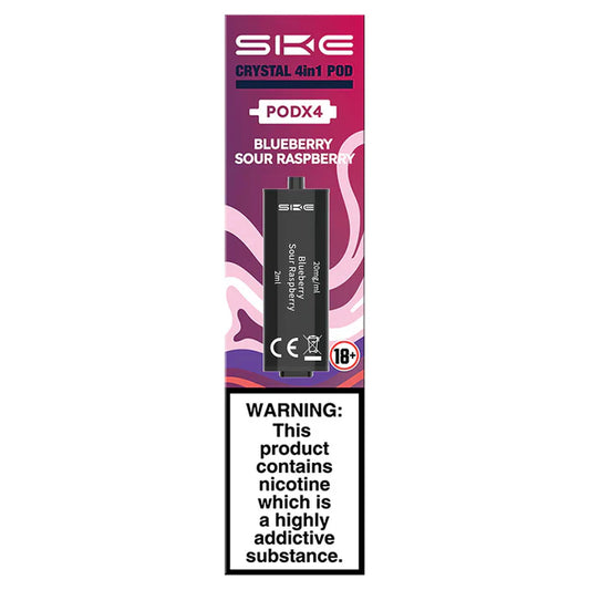 Crystal 4 in 1 pods 4pk Blueberry Sour Raspberry